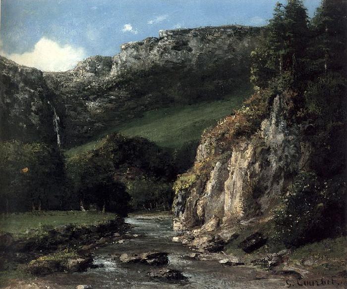 Gustave Courbet Stream in the Jura Mountains